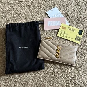 Yves Saint Laurent Zip Card Holder